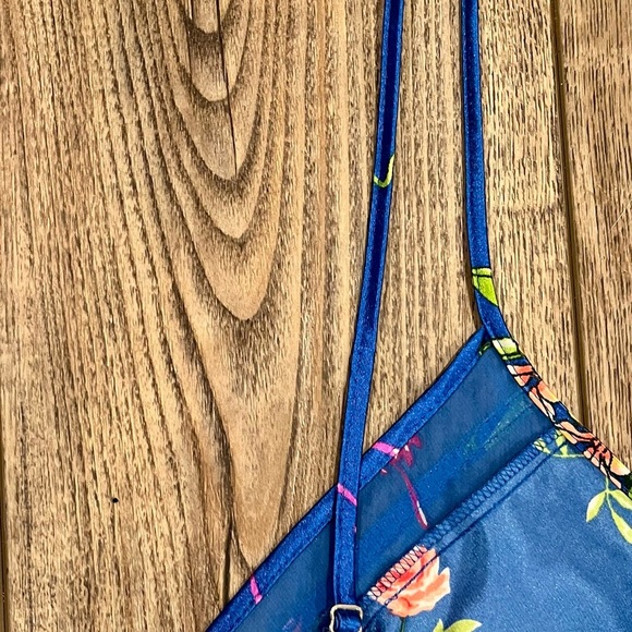 Jones New York Blue with Floral Design Slipdress/Nightgown size large - Picture 4 of 8